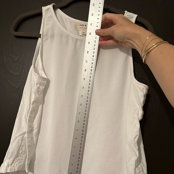 ANTHROPOLOGIE CLOTH & STONE Side Button Scallop tank Sz.M - Picture 7 of 10